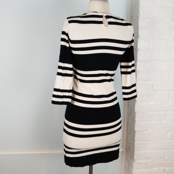 French Connection Jag Striped Stretch Mini Dress-6 - Picture 5 of 8